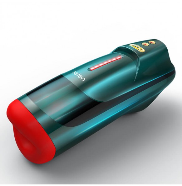 HK LETEN - Version III Blowjob Thrusting Moaning Intelligent Heating Masturbator (Chargeable - Dark Green)